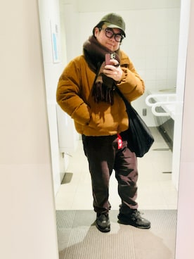「アイテム（帽子）」を使った、りゅうたさん（メンズ・159cm・30代）の冬コーディネート
