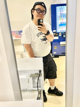 「タックイン」｜「アイテム（キャップ）」を使った、りゅうたさん（メンズ・159cm）の夏コーディネート