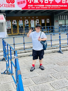 「NEW ERA（ニューエラ）の59FIFTY Los Angeles・Dodgers Black × Black（キャップ、ブラック系）」を使った、りゅうたさん（メンズ・160cm）の春コーディネート