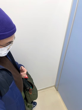 「BACK NUMBER（バックナンバー）のアイテム（ニットキャップ/ビーニー）」を使った、りゅうたさん（メンズ・158cm）の冬コーディネート