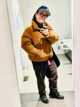 「アイテム（ダウンジャケット/コート）」を使った、りゅうたさん（メンズ・159cm）の秋コーディネート