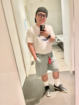 「アイテム（ソックス/靴下）」を使った、りゅうたさん（メンズ・159cm・30代）の夏コーディネート