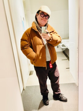 「アイテム（ダウンジャケット/コート）」を使った、りゅうたさん（メンズ・159cm）の秋コーディネート