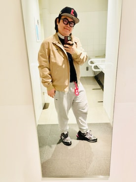 「LACOSTE（ラコステ）のアイテム（ブルゾン）」を使った、りゅうたさん（メンズ・160cm）の春コーディネート