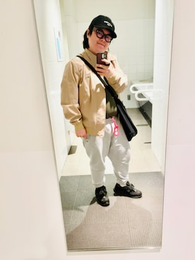 「LACOSTE（ラコステ）のアイテム（ブルゾン）」を使った、りゅうたさん（メンズ・160cm）の春コーディネート