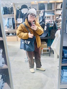 「アイテム（帽子）」を使った、りゅうたさん（メンズ・160cm）の冬コーディネート