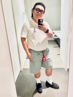 「アイテム（帽子）」を使った、りゅうたさん（メンズ・159cm）の夏コーディネート