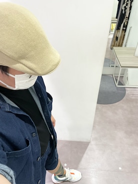 「デニムっていいよね」｜「アイテム（ハンチング/ベレー帽）」を使った、りゅうたさん（メンズ・158cm）の夏コーディネート