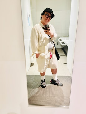 「アイテム（キャップ）」を使った、りゅうたさん（メンズ・160cm）の春コーディネート