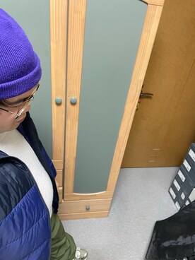 「BACK NUMBER（バックナンバー）のアイテム（ニットキャップ/ビーニー）」を使った、りゅうたさん（メンズ・158cm）の冬コーディネート
