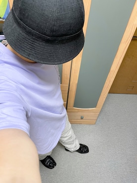 「ペインターパンツ」｜「アイテム（その他シューズ）」を使った、りゅうたさん（メンズ・158cm）の夏コーディネート