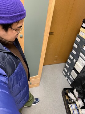 「BACK NUMBER（バックナンバー）のアイテム（ニットキャップ/ビーニー）」を使った、りゅうたさん（メンズ・158cm）の冬コーディネート