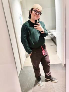 「アイテム（ハンチング/ベレー帽）」を使った、りゅうたさん（メンズ・159cm）の秋コーディネート