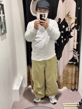 「ほめられ本命コーデ」｜「アイテム（ハンチング/ベレー帽）」を使った、りゅうたさん（メンズ・158cm）の冬コーディネート
