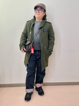 「アイテム（ソックス/靴下）」を使った、りゅうたさん（メンズ・159cm）の冬コーディネート