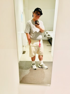 「LACOSTE（ラコステ）の《LACOSTE》3×2 リブクルー（ソックス/靴下、ホワイト系）」を使った、りゅうたさん（メンズ・160cm）の春コーディネート