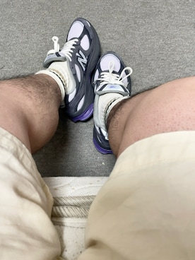 「LACOSTE（ラコステ）のリネン×レーヨンブレンドツイルショーツ（その他パンツ、ホワイト系）」を使った、りゅうたさん（メンズ・160cm）の春コーディネート