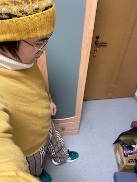 「マスタードイエロー」｜りゅうたさん（メンズ・158cm）の冬コーディネート