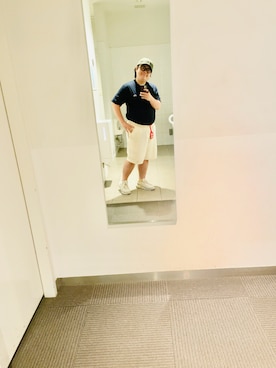 「LACOSTE（ラコステ）のアイテム（Tシャツ/カットソー）」を使った、りゅうたさん（メンズ・160cm）の夏コーディネート