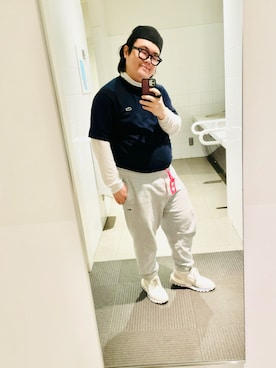 「LACOSTE（ラコステ）のアイテム（帽子）」を使った、りゅうたさん（メンズ・160cm）の春コーディネート