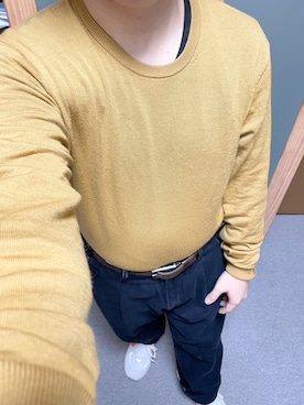 「マスタードイエロー」｜りゅうたさん（メンズ・158cm）の秋コーディネート
