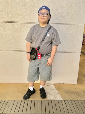 「ぽっちゃり」｜「アイテム（ボディバッグ/ウエストポーチ）」を使った、りゅうたさん（メンズ・159cm）の夏コーディネート