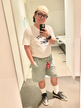 「アイテム（レッグウェア）」を使った、りゅうたさん（メンズ・159cm・30代）の夏コーディネート