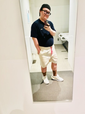 「LACOSTE（ラコステ）のアイテム（帽子）」を使った、りゅうたさん（メンズ・160cm）の春コーディネート