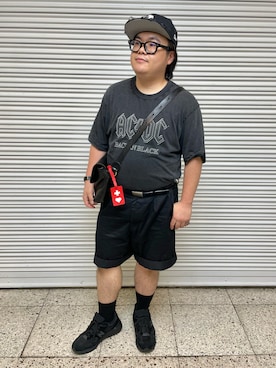 「タックイン」｜「アイテム（キャップ）」を使った、りゅうたさん（メンズ・159cm）の夏コーディネート