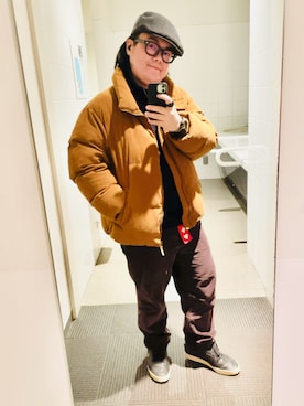 「アイテム（ダウンジャケット/コート）」を使った、りゅうたさん（メンズ・159cm）の秋コーディネート