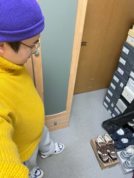 「BACK NUMBER（バックナンバー）のアイテム（ニットキャップ/ビーニー）」を使った、りゅうたさん（メンズ・158cm）の冬コーディネート