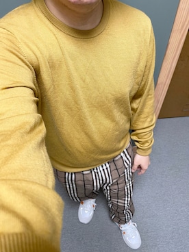 「マスタードイエロー」｜りゅうたさん（メンズ・158cm）の秋コーディネート