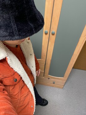 「ケーブルニット」｜「アイテム（デニムジャケット）」を使った、りゅうたさん（メンズ・158cm）の冬コーディネート