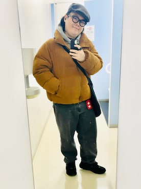 「アイテム（ダウンジャケット/コート）」を使った、りゅうたさん（メンズ・159cm）の秋コーディネート