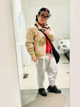 「LACOSTE（ラコステ）のアイテム（ジャケット/アウター）」を使った、りゅうたさん（メンズ・160cm）の冬コーディネート