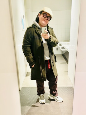 「アイテム（モッズコート）」を使った、りゅうたさん（メンズ・159cm）の冬コーディネート