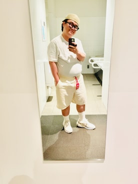 「LACOSTE（ラコステ）の《LACOSTE》3×2 リブクルー（ソックス/靴下、ホワイト系）」を使った、りゅうたさん（メンズ・160cm）の春コーディネート