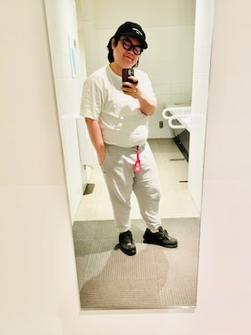 「COMME des GARCONS HOMME（コム デ ギャルソン・オム）の”COMME des GARCONS HOMME" LOGO CAP（キャップ、ブラック系）」を使った、りゅうたさん（メンズ・160cm）の春コーディネート