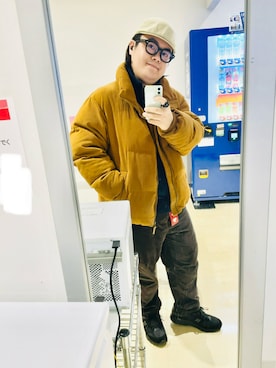 「アイテム（ハンチング/ベレー帽）」を使った、りゅうたさん（メンズ・159cm）の冬コーディネート