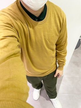 「マスタードイエロー」｜りゅうたさん（メンズ・158cm）の秋コーディネート