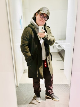「アイテム（パーカー）」を使った、りゅうたさん（メンズ・159cm）の冬コーディネート