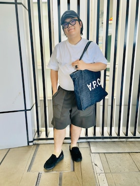 「A.P.C.（アーペーセー）のアイテム」を使った、りゅうたさん（メンズ・160cm）の夏コーディネート