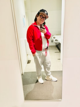 「NEW ERA（ニューエラ）の59FIFTY GORE-TEX ニューヨーク・ヤンキース ネイビー × ホワイト（キャップ、ブルー系）」を使った、りゅうたさん（メンズ・160cm）の春コーディネート