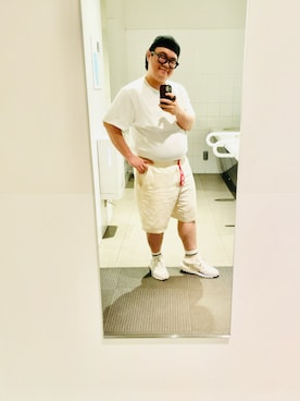 「LACOSTE（ラコステ）の【LACOSTE】COTTON LOGO HUNTING L1130（ハンチング/ベレー帽、ブラック系）」を使った、りゅうたさん（メンズ・160cm）の春コーディネート