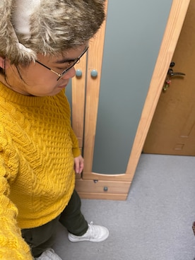 「マスタードイエロー」｜りゅうたさん（メンズ・158cm）の冬コーディネート