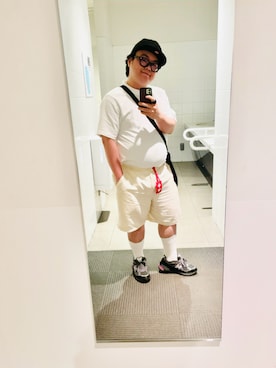 「LACOSTE（ラコステ）の《LACOSTE》3×2 リブクルー（ソックス/靴下、ホワイト系）」を使った、りゅうたさん（メンズ・160cm）の春コーディネート
