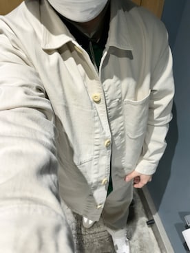 「ジャーマントレーナー」｜「アイテム（デニムジャケット）」を使った、りゅうたさん（メンズ・158cm）の春コーディネート