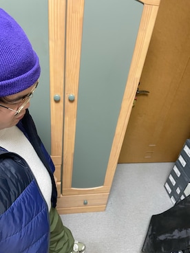 「BACK NUMBER（バックナンバー）のアイテム（ニットキャップ/ビーニー）」を使った、りゅうたさん（メンズ・158cm）の冬コーディネート