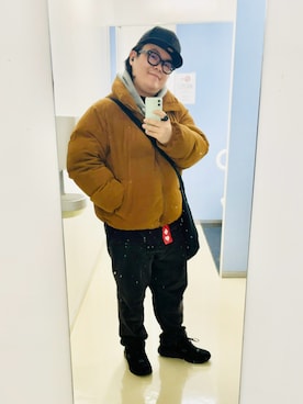 「アイテム（ダウンジャケット/コート）」を使った、りゅうたさん（メンズ・159cm）の秋コーディネート