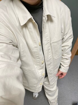 「ジャーマントレーナー」｜「アイテム（デニムジャケット）」を使った、りゅうたさん（メンズ・158cm）の春コーディネート